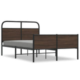 Bed Frame without Mattress 120x200 cm Brown Oak Engineered Wood 4100498