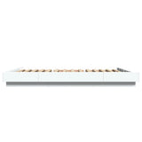Bed Frame with LED Lights without Mattress White 120x190cm 3281140