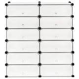 244921 Interlocking Shoe Organiser with 12 Compartments White