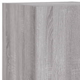 4 Piece TV Wall Units with LED Grey Sonoma Engineered Wood 3216659