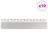 Lawn Edgings 10 pcs 103 x 0.05 x 22 cm Stainless Steel Silver 874840