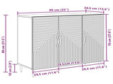 Sideboard White 89 x 34.5 x 80 cm Engineered Wood 894875