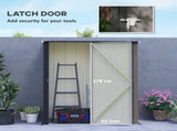 5.3 x 3.1ft Corrugated Steel Garden Shed - Light Grey T3398P315872