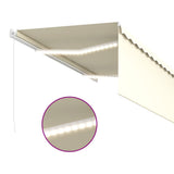 Manual Retractable Awning with Blind&LED 3.5x2.5m Cream 3069282