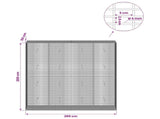 Gabion with 5 mm Wire and 5x2.5 cm Mesh 200x50x200 cm 3463822