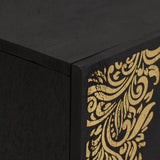 TV Cabinet with Shelf Black 105 x 33 x 46 cm Solid Mango Wood 4018808