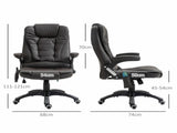 6-Point Massage Office with Seat Heated for Home Office, PU Leather High Back Executive Desk T3398P328215