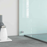 Kitchen Backsplash White 90 x 60 cm Tempered Glass 249459