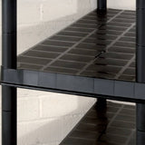 Storage Shelf 5-Tier Black 366x45.7x185 cm Plastic 3059862