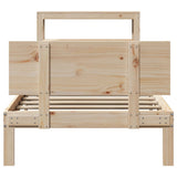 Bed Frame with Headboard without Mattress 75x190 cm Small Single 3306070