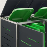 Wheelie Bin Storage Anthracite 138 x 77.5 x 112.5 cm 3422240