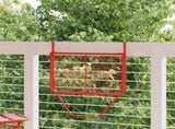 Balcony Table Red 60x40 cm Steel 340919