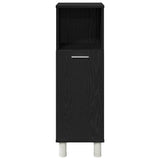 Bathroom Furniture Set with Door 4 pcs Black 30 x 30 x 179.5 cm 3333047