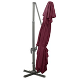 Cantilever Garden Parasol with Double Top Bordeaux Red 400x300 cm 312381