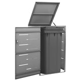 Single Wheelie Bin Shed 69x77.5x112.5 cm Stainless Steel 149554