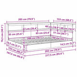 Bookcase Bed with Headboard White 150 x 200 cm Engineered wood 3335734