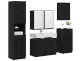 Bathroom Furniture Set 5 pcs Black Oak Engineered Wood 3416115