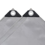 Tarpaulins Grey 3 x 5 m Canvas with PVC Coating 43811