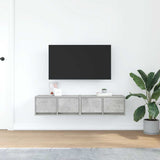 TV Cabinets 2 pcs Concrete Grey 60x31x25.5 cm Engineered Wood 861497