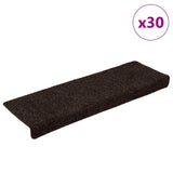 ZNTS Stair Mats Self-adhesive 30 pcs Brown 65x21x4 cm 3365698