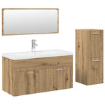 ZNTS 4 Piece Bathroom Furniture Set Artisan Oak Engineered Wood 3328918