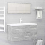 ZNTS 2 Piece Bathroom Furniture Set Concrete Grey Engineered Wood 804849