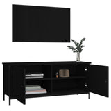TV Cabinet with Doors Black 102x35x45 cm Engineered Wood 826290