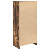 Cabinet with Drawer Smoked Oak 55.5x34x119.5 cm Engineered Wood 861647