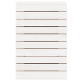 Laundry Basket White 44x44x66 cm Solid Wood Pine 832318
