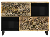 Side Cabinet 80x33x75 cm Solid Wood Mango 358239