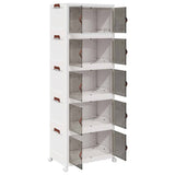 Stackable Storage Box with Wheels 5-Tier 75 L 64x40x179 cm 4012374