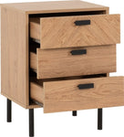 ZNTS Leon 3 Drawer Bedside 100-103-096