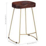 Gavin Bar Stools 2 pcs Solid Mango Wood 247833