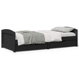 Day Bed with 2 Drawers without Mattress IRUN Black 90x200 cm 3314678