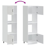 Oven Cabinets 2 pcs Kalmar White Engineered Wood 3315031