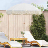 Beach Parasol Grey and White 160 x 160 x 196 cm 42006681