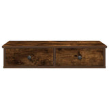 Wall Shelf with Drawers Smoked Oak 80x31x17 cm Engineered Wood 859954