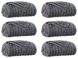 Throw Blankets 6 pcs Dark Grey 240 x 220 cm Fleece 42016951