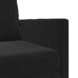 Folding Sofa Bed Black 74 x 77 x 81 cm Velvet 42030488