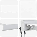 Retractable Awning Manual White 350 x 250 cm Fabric, Metal 3330370
