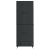 Cabinet Set 2 pcs Black Engineered Wood 3416854