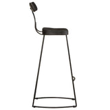 Bar Stools 2 pcs Black 49x43x103 cm Solid Wood Mango 4013515