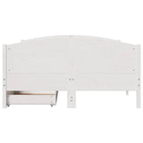 Bed Frame without Mattress White 120x190 cm Small Double Solid Wood Pine 3301801