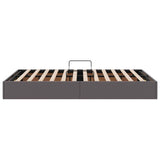 Storage Bed with Mattress Grey 120 x 190 cm Faux leather 3369939