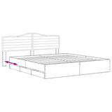 Bed Frame with Storage and Headboard Artisan Oak 180 x 200 cm 3445839