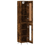 Highboard Smoked Oak 34.5x34x180 cm Engineered Wood 3200366