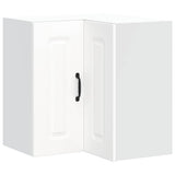 Kitchen Wall Corner Cabinet Kalmar White Engineered Wood 853617