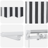 Manual Retractable Awning with LED Anthracite&White 500x300 cm 3215788