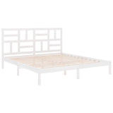 Bed Frame without Mattress White Solid Wood 180x200 cm Super King 3105966