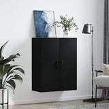 Wall Mounted Cabinet Black 69.5x34x90 cm 828445